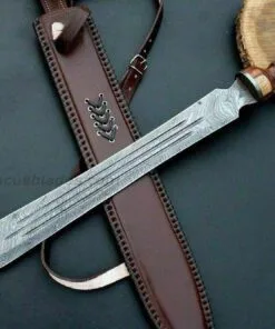Handmade Forged Damascus Steel Replica Gladiator Sword