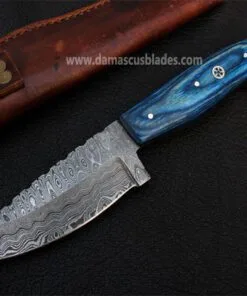 Damascus Steel Fixed Blade Skinning Knife