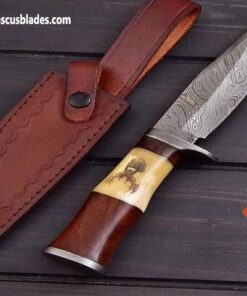 Forged Steel Real Damascus Hunting Knife