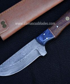 Fixed Blade Damascus Steel Survival Knife with Sheath