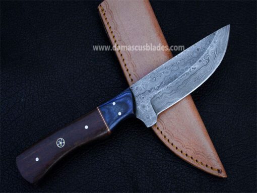 Handmade Damascus Steel Survival Knife with Sheath