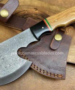 Handmade Damascus Smart Axe Knife