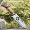Feather Damascus Hunting Knife Real Stag Horn Hunting Knife