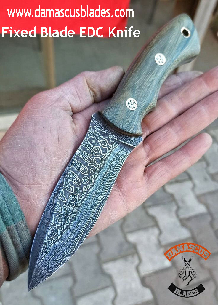 Fixed Blade EDC Knife with Sheath Best Handmade Knife 2023