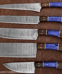 custom Damascus knife set