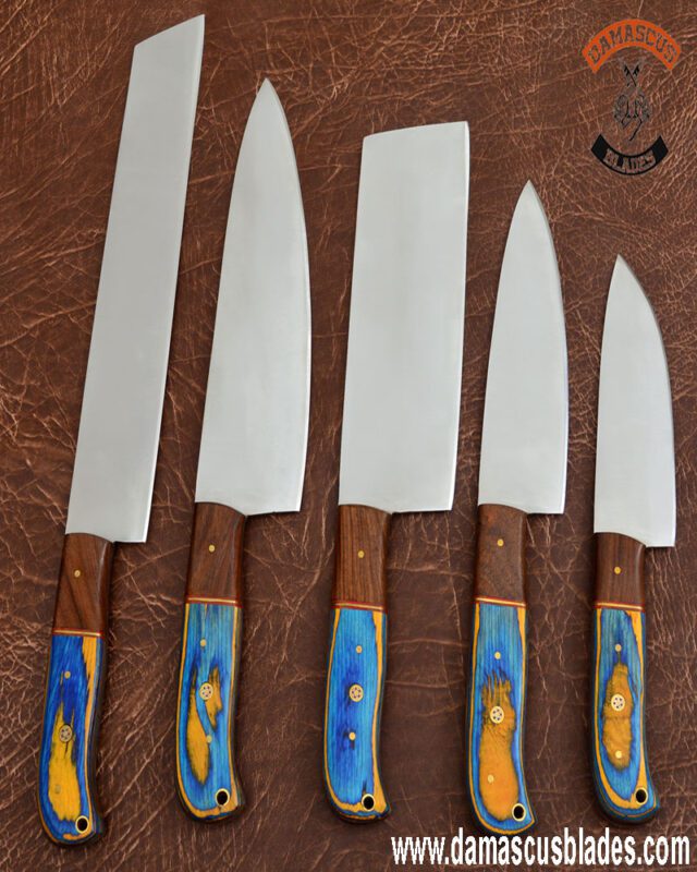 High quality kitchen knife set Best 5piece chef knife set with Bag