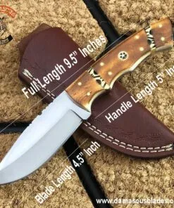 D2 steel hunting skinning knife