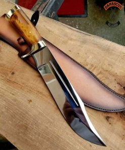 Razor sharp bowie knife
