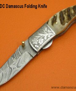 Handmade Forged EDC Damascus Folding Knife