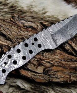 Damascus blank knife blades