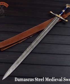 Handmade Damascus Steel Medieval Sword