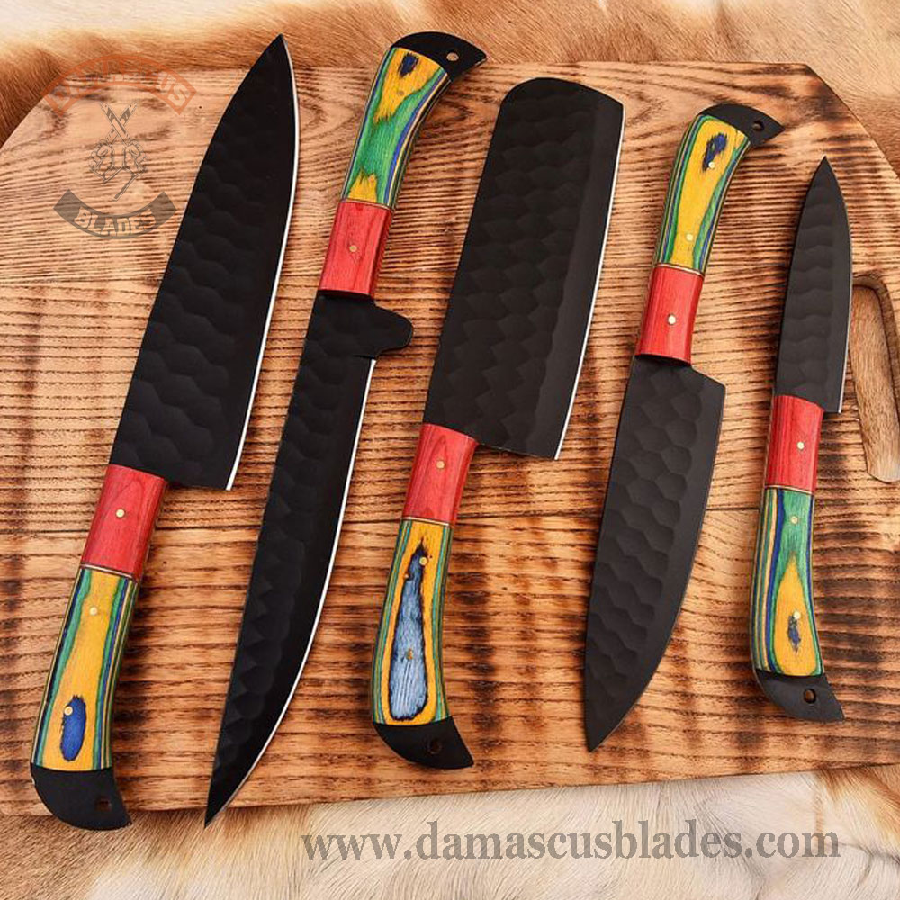Custom Handcrafted D2 Steel Chef Knife Set
