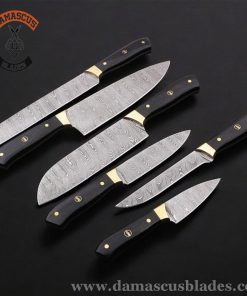 Premium kitchen knife set with leather bag