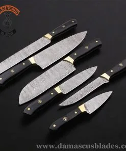 Premium kitchen knife set with leather bag