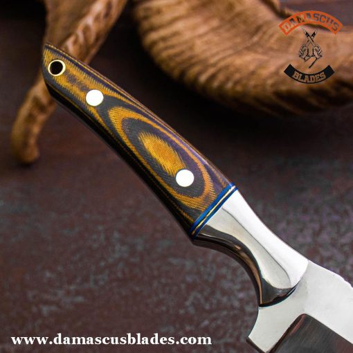 Black and yellow Micarta knife