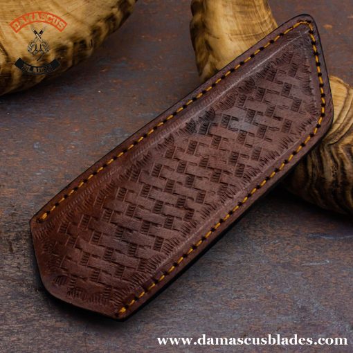 Gift knife with leather sheath