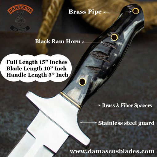 Full tang D2 steel dagger knife