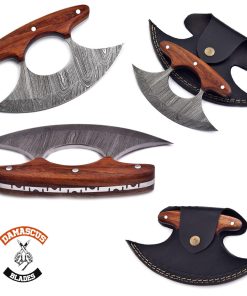 Custom Damascus steel alaskan ulu knife