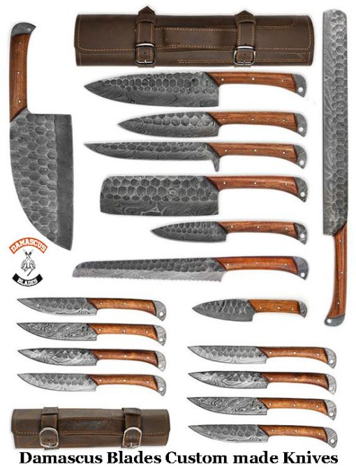 Handmade Damascus Knife Set