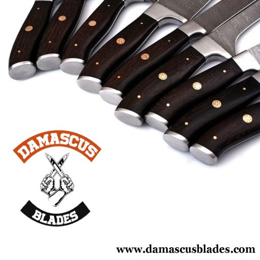 Wengi wood handle knives