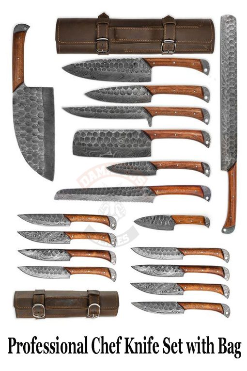 Custom Professional Chef Knife Set with Bag