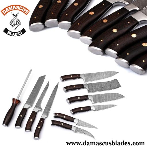 Damascus steel kitchen knives