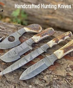 Handcrafted hunting knives set