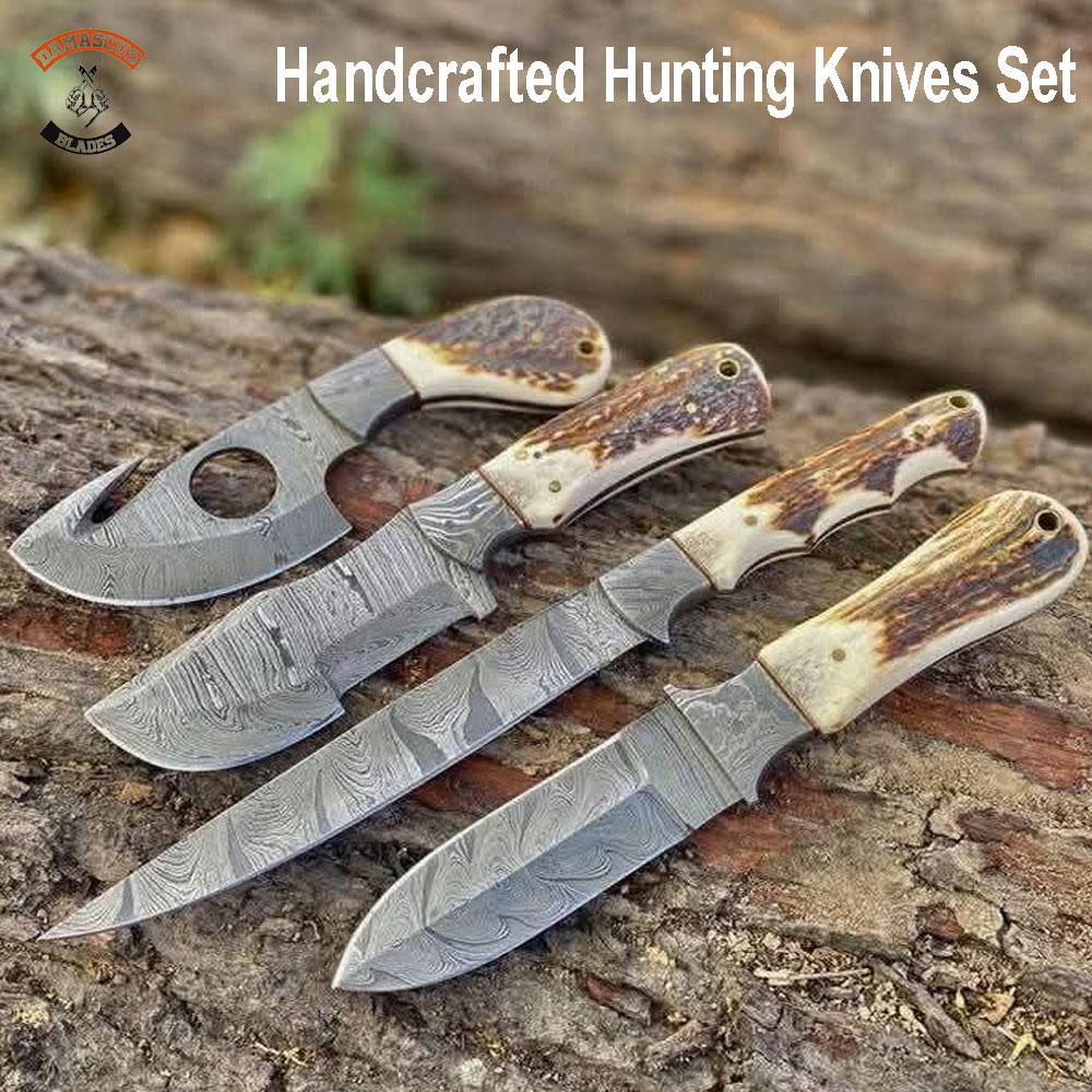 Handcrafted-hunting-knives-set Handcrafted hunting knives set